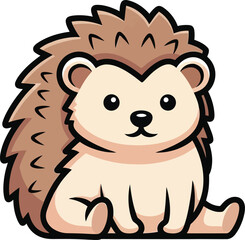 Adorable cartoon hedgehog illustration, perfect for children's books, educational materials, and charming designs.