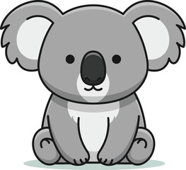 Adorable cartoon koala illustration perfect for kids' designs and educational materials