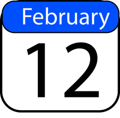 Mark your calendars for February 12th with this vibrant date reminder, perfect for social media, promotions, and event planning needs