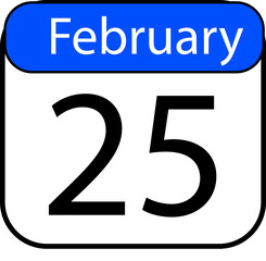 Mark your calendars for February 25th! A perfect reminder for social media, newsletters, or personal planning - never miss an important date again