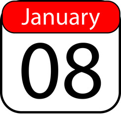 Mark your calendars for January 8th with this bold, eye-catching date reminder, perfect for social media, newsletters, and event promotions