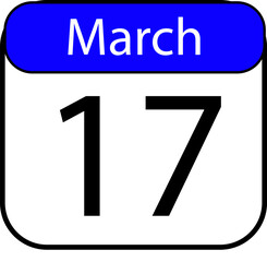 Celebrate St Patrick's Day with a festive March 17 calendar reminder, a perfect visual for holiday promotions and event planning materials