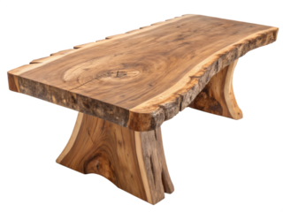 wooden slab showcasing natural grain patterns and texture, isolated PNG transparent background