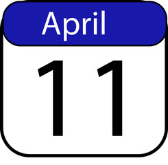 Mark your calendar with April 11th date reminder for special events, appointments and social media content planning now