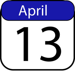 Mark your calendars for April 13th with this bold visual reminder for scheduling, events, and announcements needing a touch of modern design.