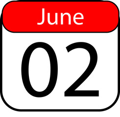 June 2nd calendar date reminder perfect for social media posts, event promotion, and scheduling announcements for business or personal use