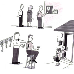 3 Different Control Concepts of People with Keyholes or Key in Backs