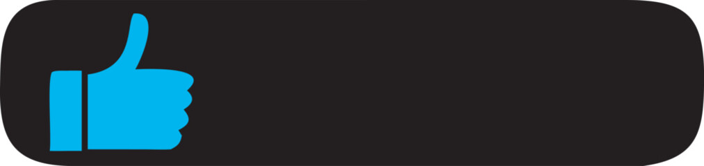 Obraz premium Vibrant neon blue thumbs up icon symbol of approval and positive feedback