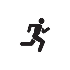 Vector art of stick figure running, a simple yet effective vector illustration of a person in motion, ideal for conveying speed and activity this graphic is perfect for use in sports, fitness, and hea