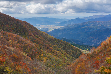 取立山の紅葉風景