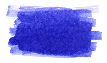 Watercolor brushstrokes forming a blue rectangle