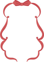 Christmas Ribbon Frame with Bow