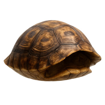 Brown Turtle Shell Pattern Isolated on White Background