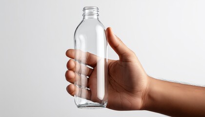 White Hand Ready For Action, Shaking Like A Bottle, Displaying Your Product On A Clean White Background.