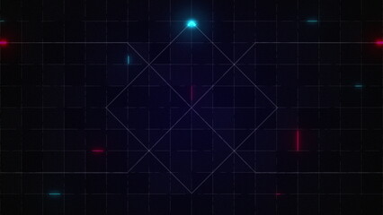 Abstract digital grid with glowing connections.