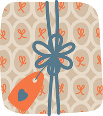 Gift Box with Heart Tag