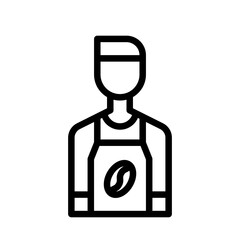 barista icon logo symbol design simple  