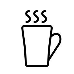 hot coffee icon logo symbol design simple  