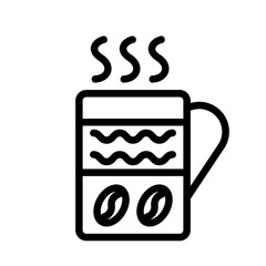 black coffee icon logo symbol design simple  