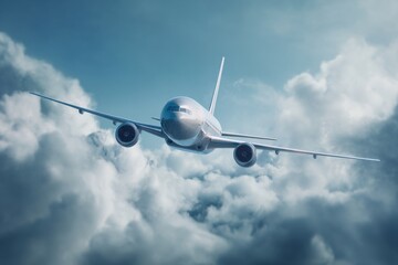 commercial airplane flying in the sky