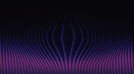 Abstract Background with Curves and Lines in Dark Purple and Pink Gradient Texture