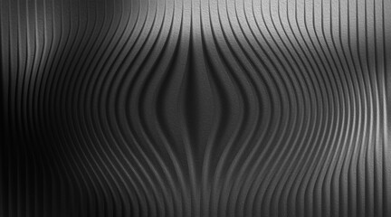 Abstract Black and Gray Wave Pattern, Vertical Lines, Modern Style, Dark Curves