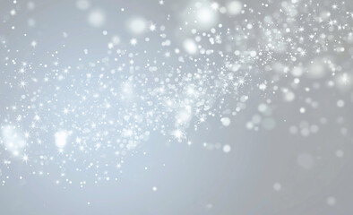 Fototapeta premium White Glitter Light Trail on Soft Minimal Background