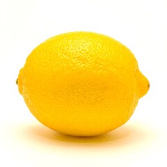 Single lemon against white background