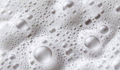 White Soap Foam with Bubbles &mdash; Clean and Fresh Background