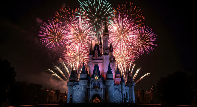 Cinderella Castle Fireworks Spectacle at Magic Kingdom