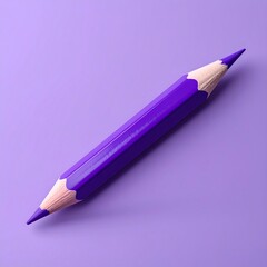 Single purple crayon on purple background