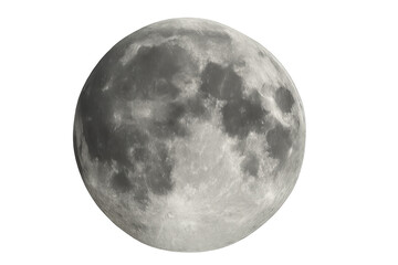 Obraz premium Full moon illuminating space with transparent background