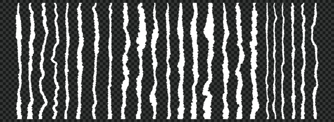 ripped or torn texture pieces of paper edge set. Torn paper edge element for social media business banner or planning sheets of paper. Ripped newspaper clip art. ripped paper note grunge brush stroke.