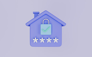 Security House Lock, Home security, Password icon, Smart home