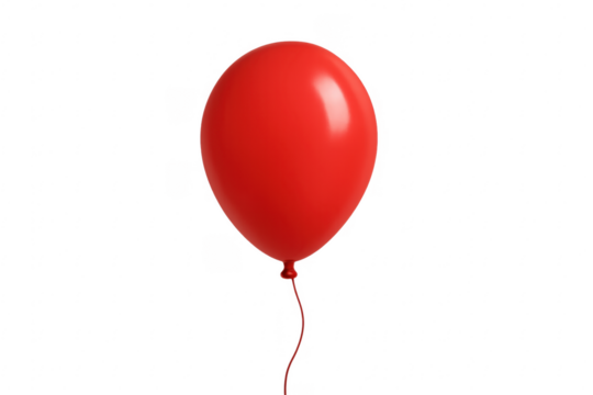 Red balloon floating representing celebration and party
