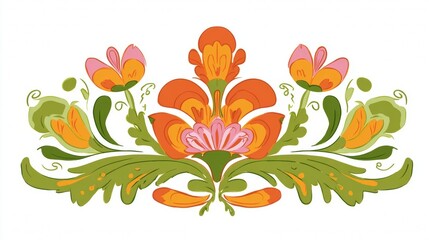 A vector illustration of a beautiful floral bouquet with nature-inspired elements like leaves, butterflies, and pink blossoms, perfect for a spring wedding card design