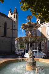 Fountain in the town of Terrasson in France