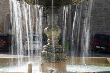 Fountain in the town of Terrasson in France