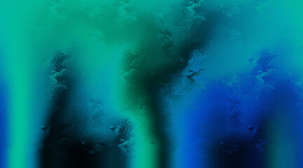 Abstract Texture with Polygon Mesh in Blue and Green Color Gradient Background © SHEULIKAJIM