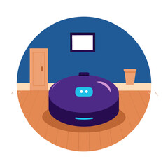 vector illustration of a vacuam machine