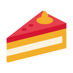 vector illustration piece of a cake