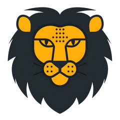 Lion head illustration graphic design for logos icons and visual communication