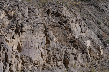 Lava Creek Tuff of Yellowstone Group - Member A. Grand Loop Rd, Gibbon Canyon, Yellowstone National Park, Wyoming.  