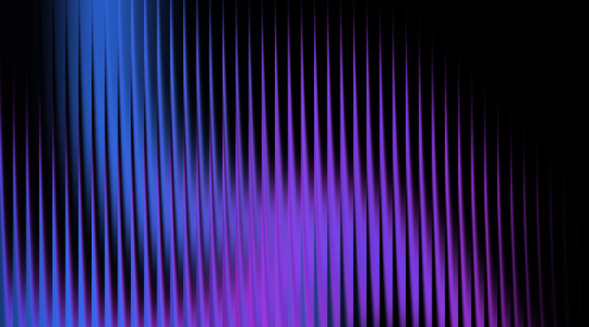 Abstract vertical lines with a blue and purple gradient against black background