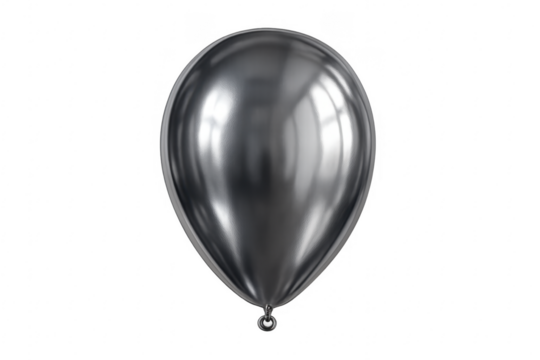 Silver metallic balloon floating celebration decoration concept