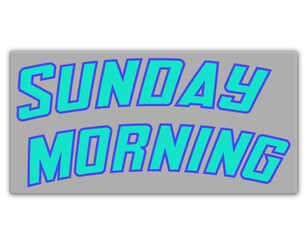 Sunday morning typography text design with modern gradient style, creative lettering vector template for posters, banners, and lifestyle graphics.