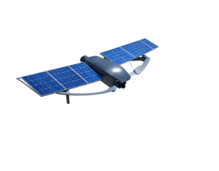 Futuristic Solar-Powered Drone in Flight
