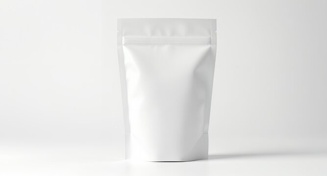Blank White Food Pouch Mockup