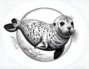 Seal in a circular frame