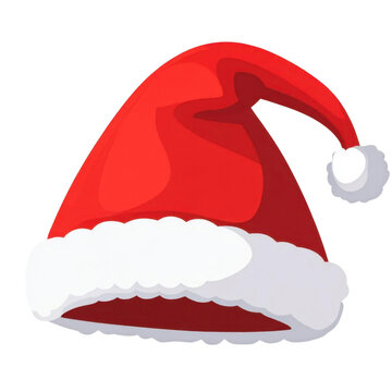 AI Image Holiday cheer embodies festive joy with a whimsically stylized santa hat against a stark